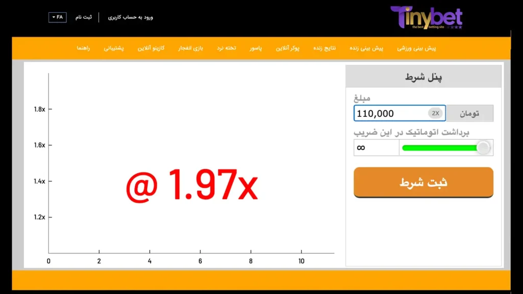 سایت بازی انفجار تاینی بت